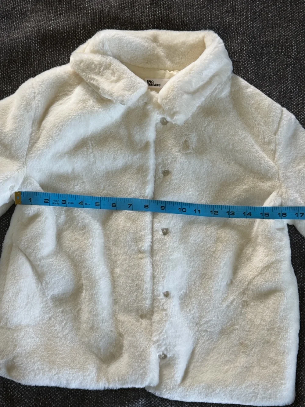Epic Threads Cream Faux-Fur Teddy Jacket